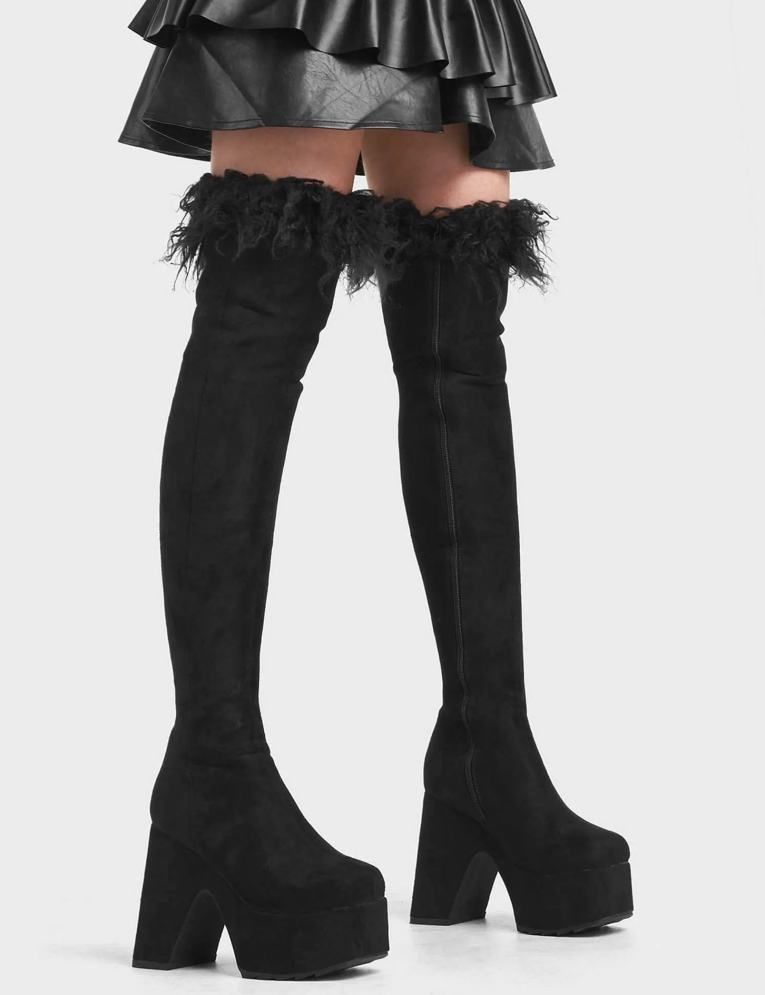 Lamoda Thigh High>Another Level Platform Thigh High Boots