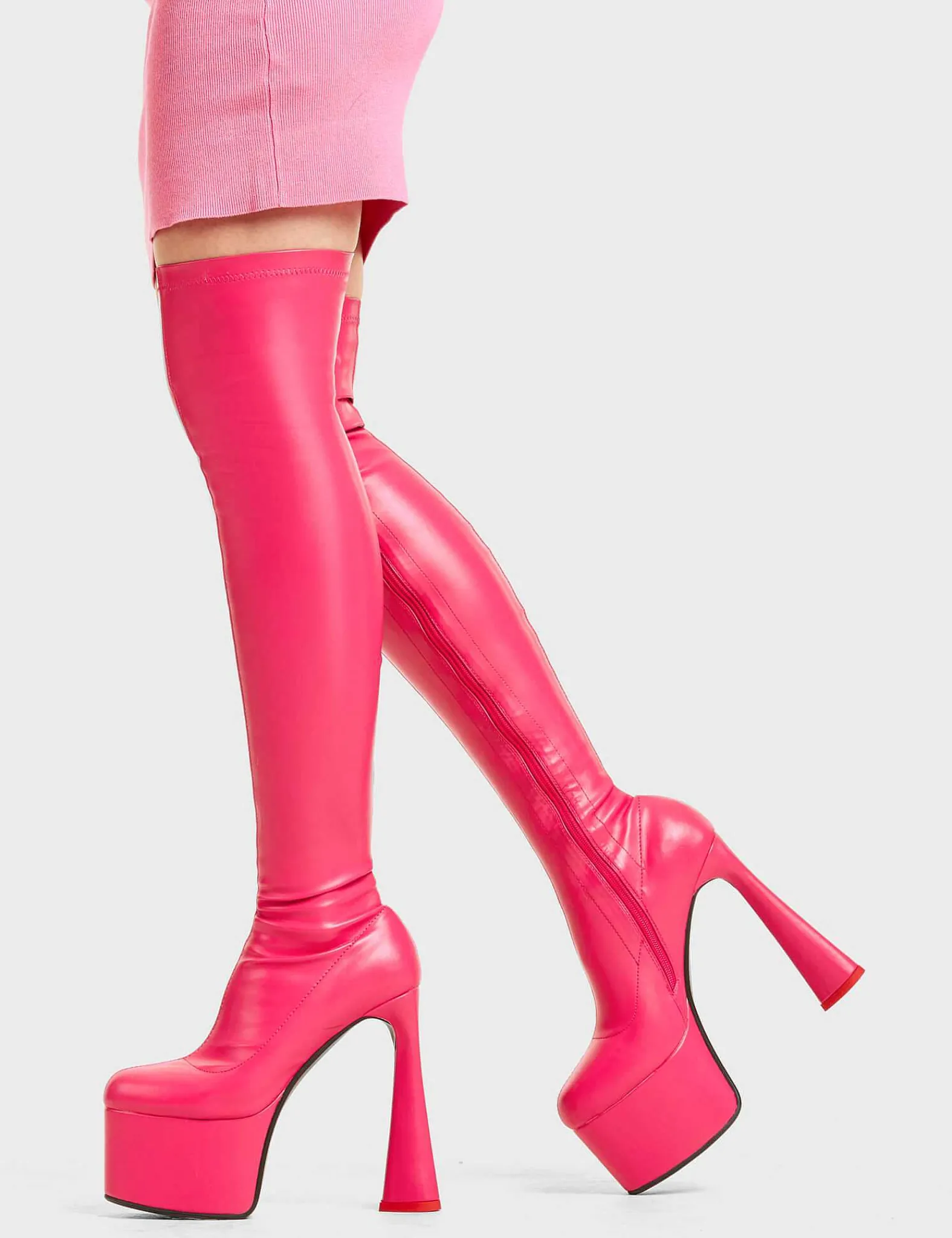 Lamoda Thigh High>Answer Platform Thigh High Boots