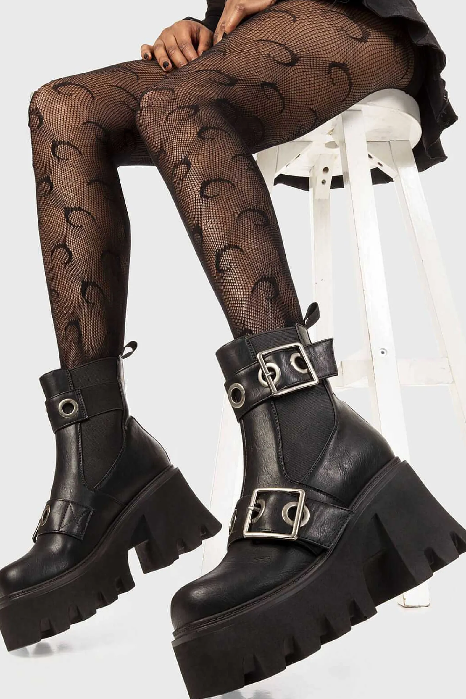 Lamoda Ankle>Band Aid Chunky Platform Ankle Boots