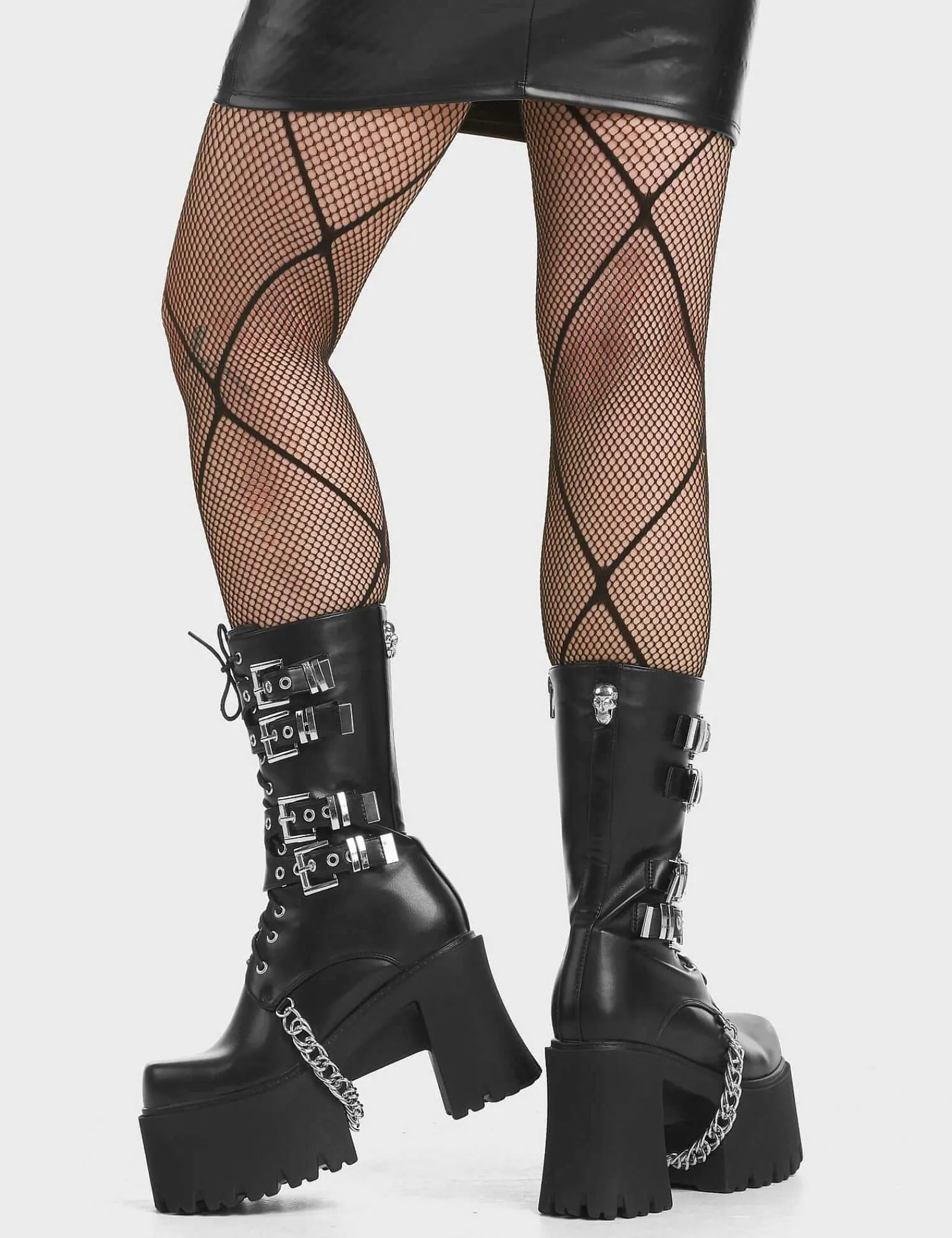 Lamoda Calf>Bite My Tongue Chunky Platform Calf Boots