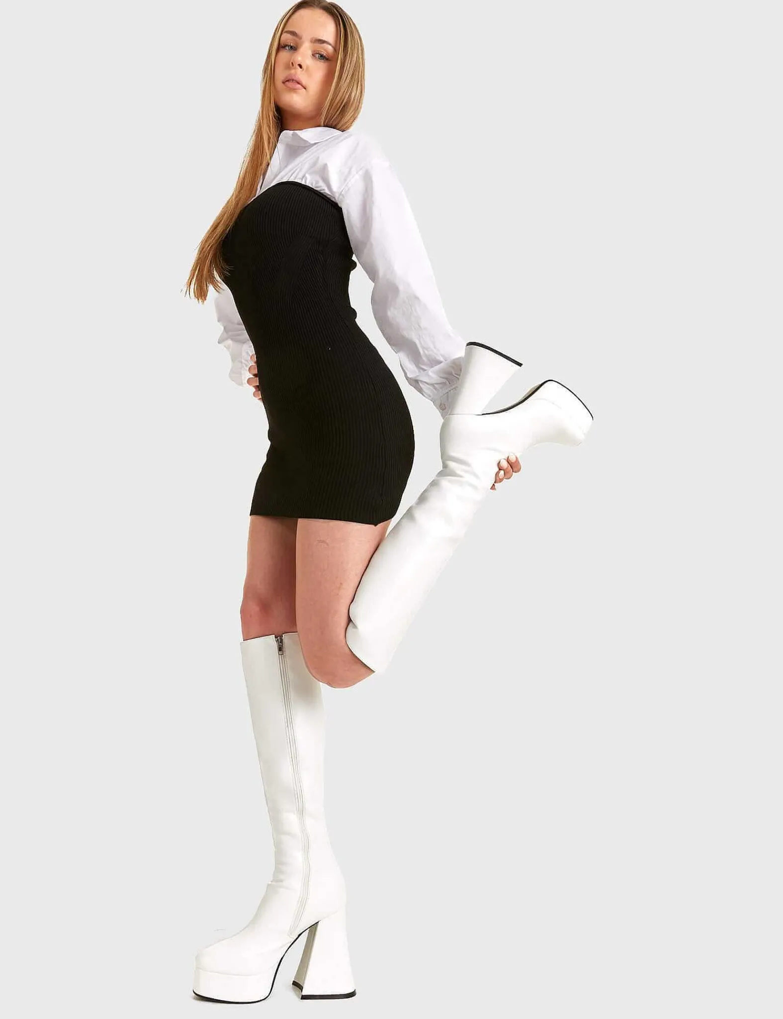 Lamoda Knee High>Black Swan Platform Knee High Boots
