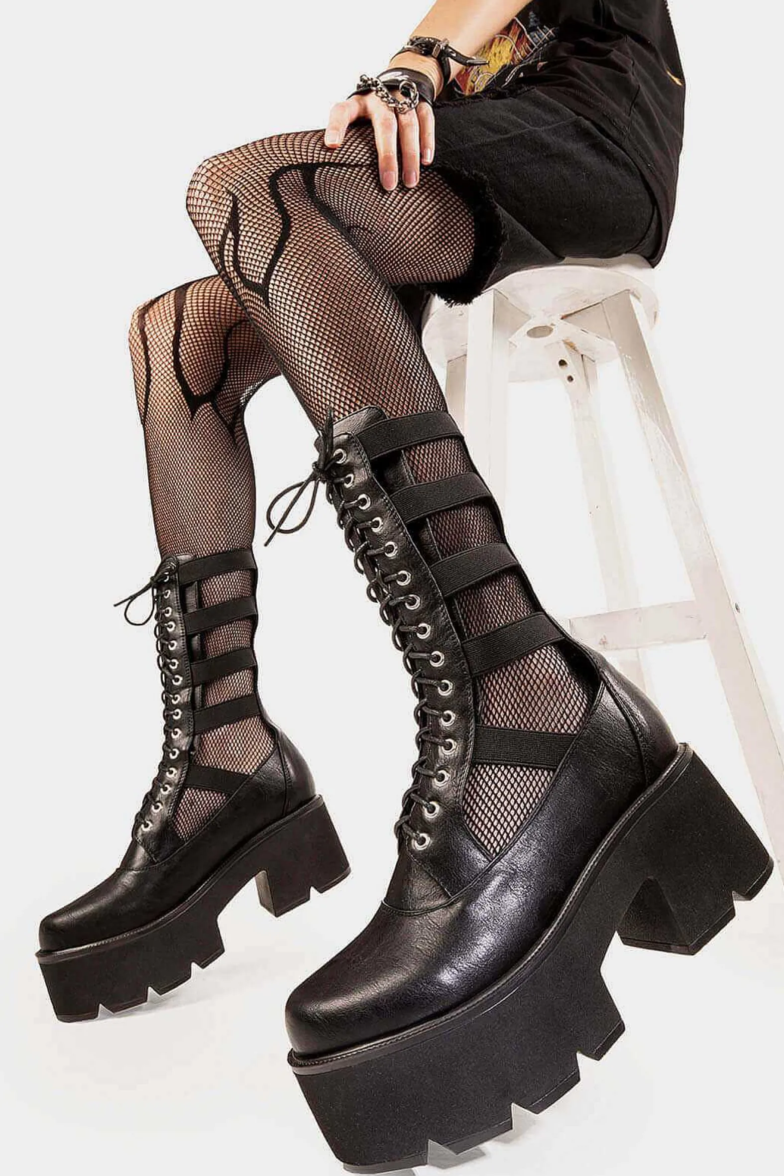 Lamoda Calf>Blatant Chunky Platform Calf Boots