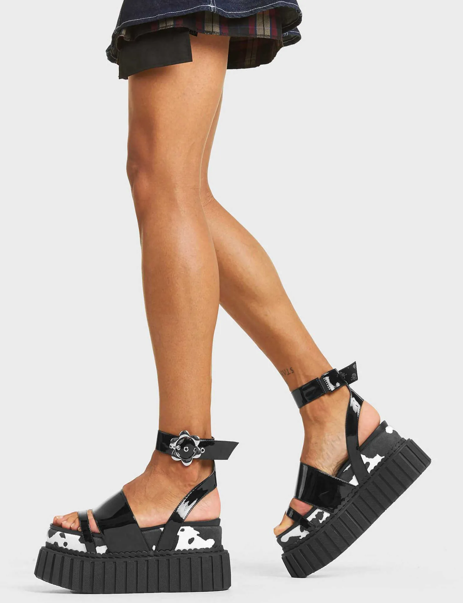 Lamoda Platform>Buckaroo Chunky Platform Creeper Sandals