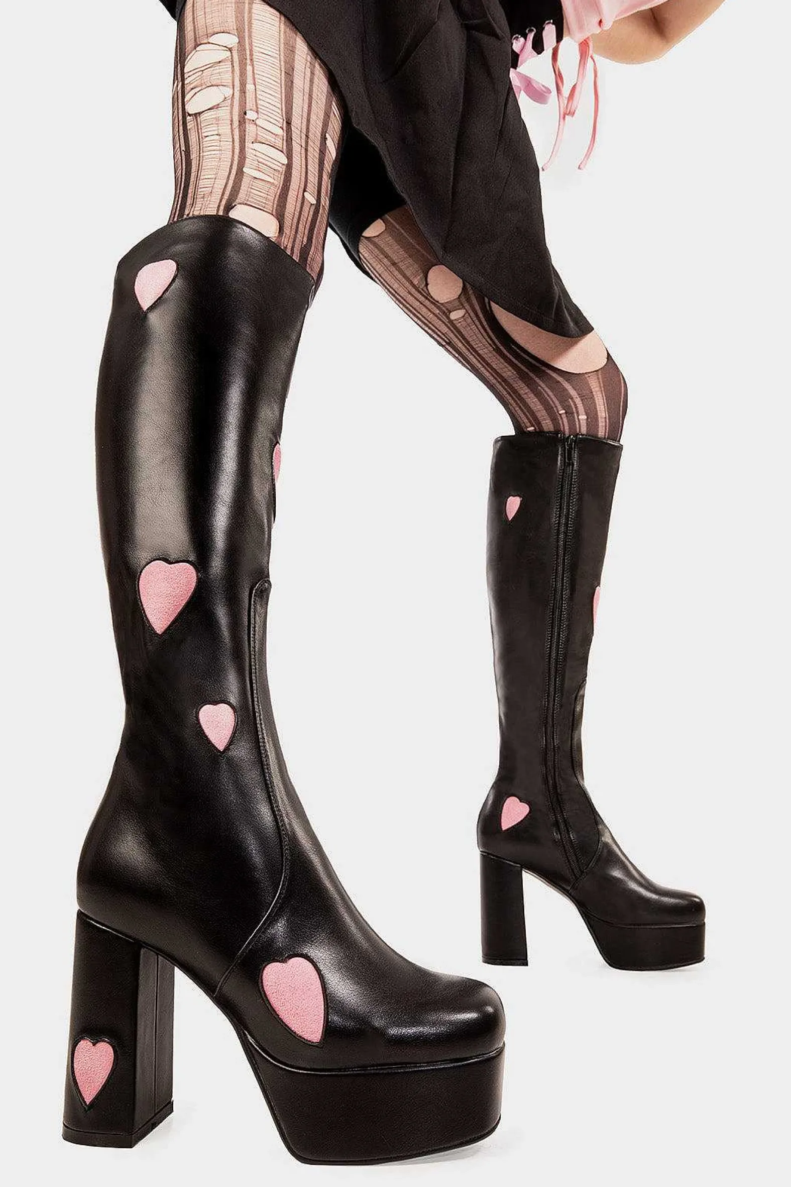 Lamoda Knee High>Candyfloss Love Platform Knee High Boots