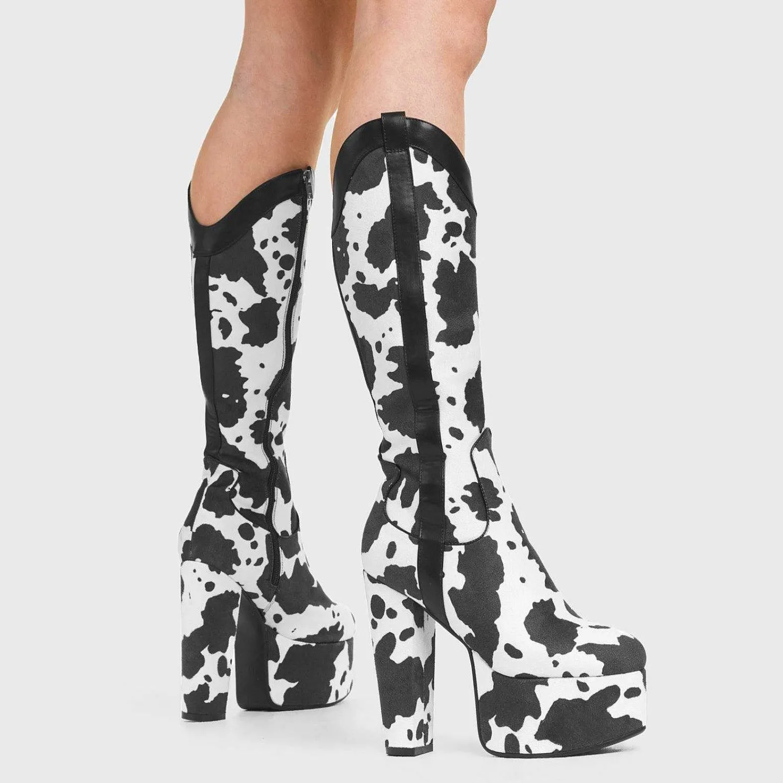 Lamoda Platform>Cowgirl Platform Knee High Boots