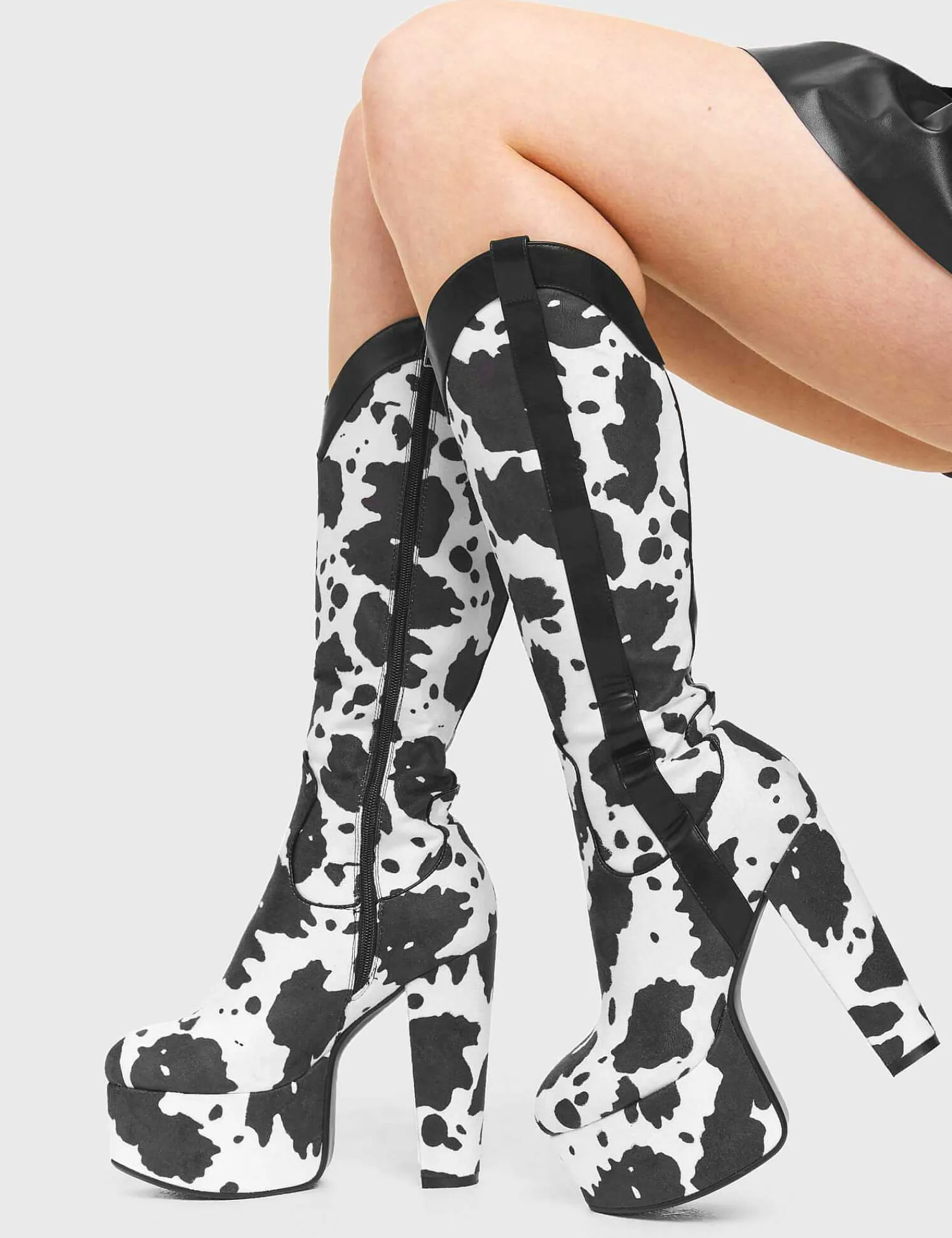 Lamoda Platform>Cowgirl Platform Knee High Boots