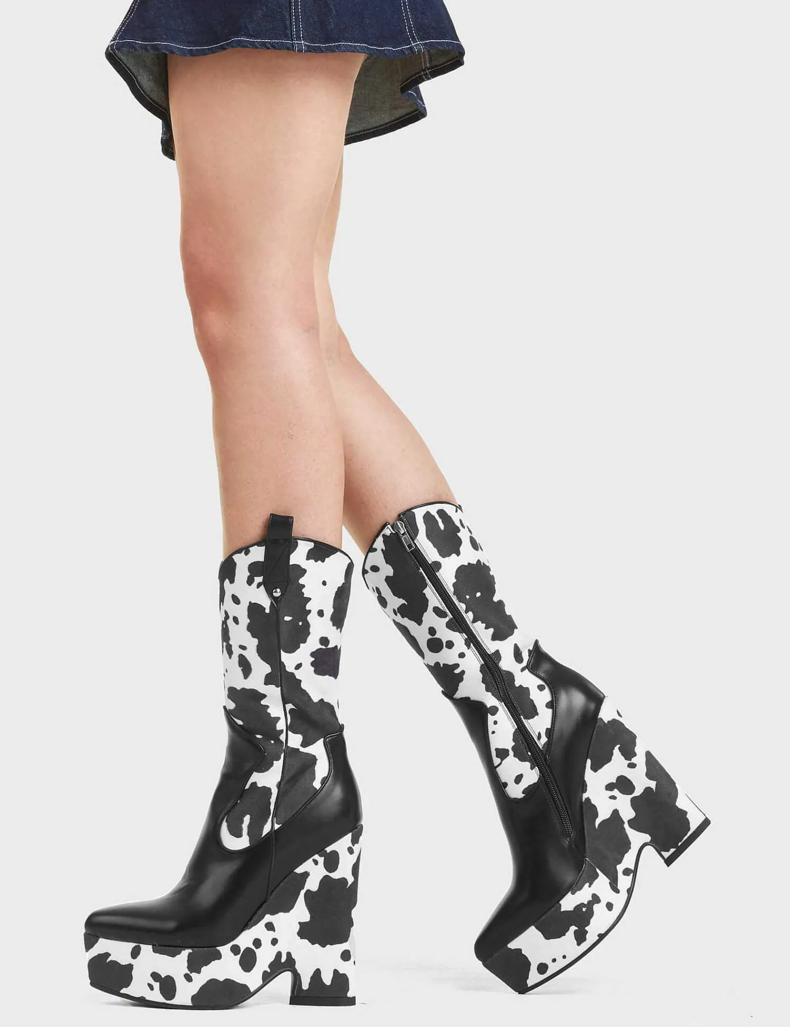 Lamoda Calf>Here We Are Chunky Platform Calf Boots