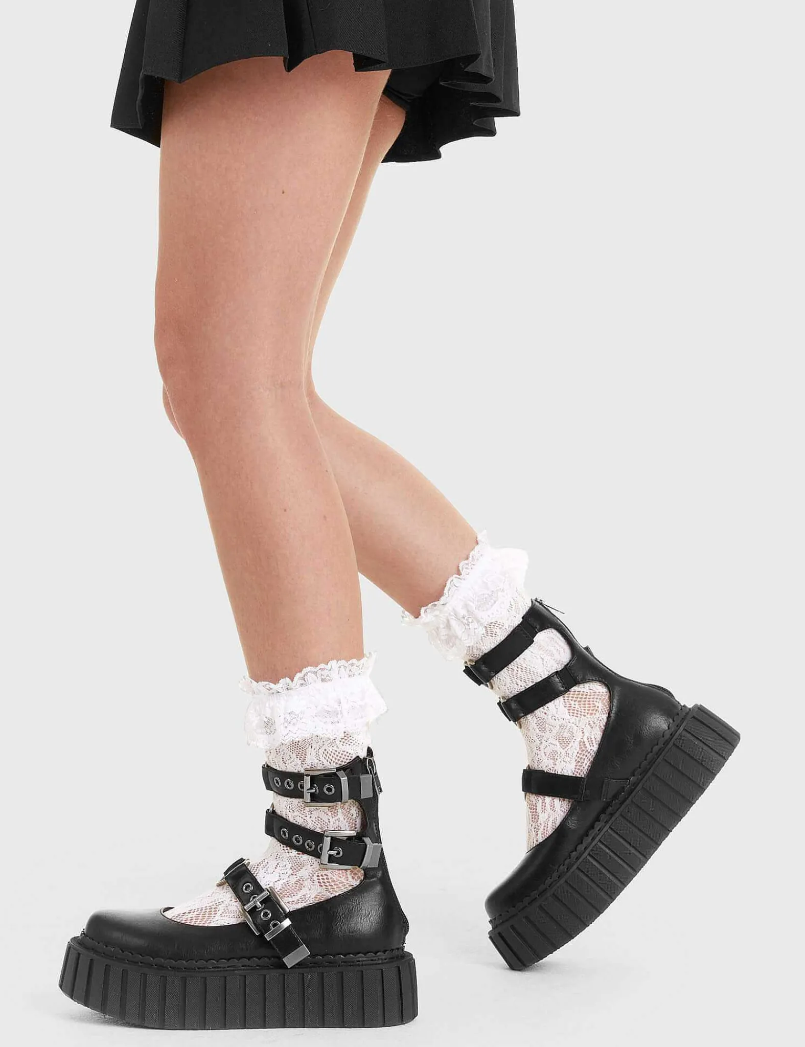 Lamoda Creepers>Hologram Chunky Platform Creeper Boots