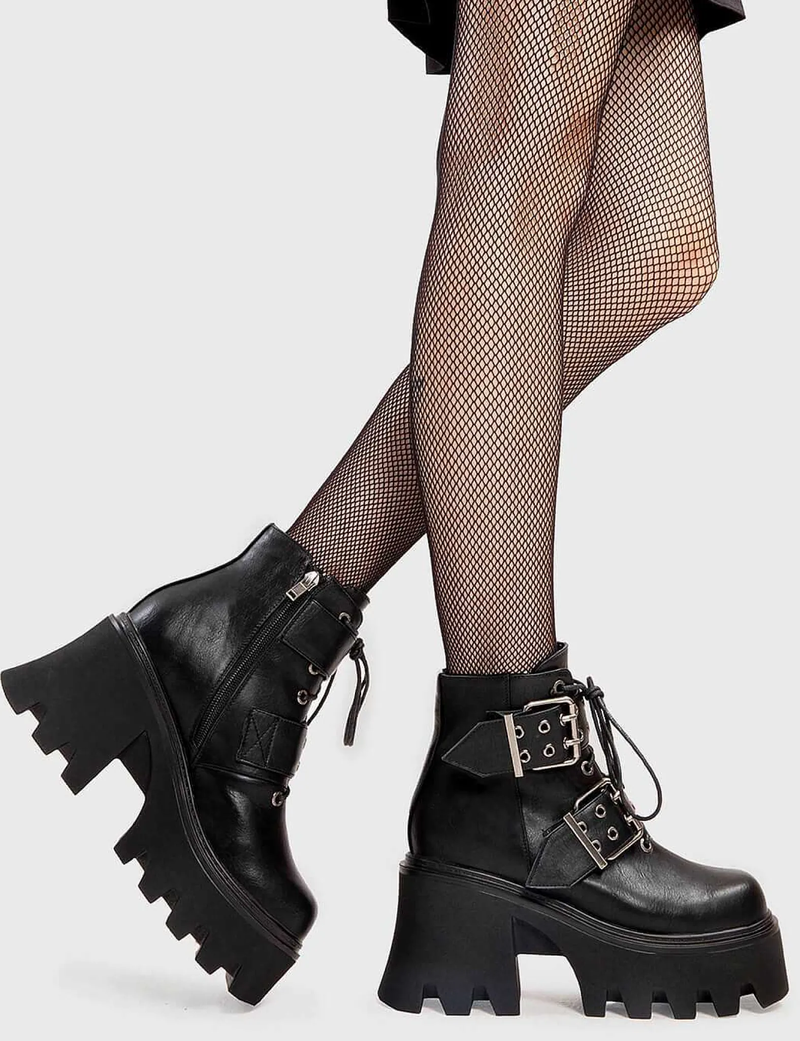 Lamoda Calf>Look Out Chunky Platfrom Ankle Boots