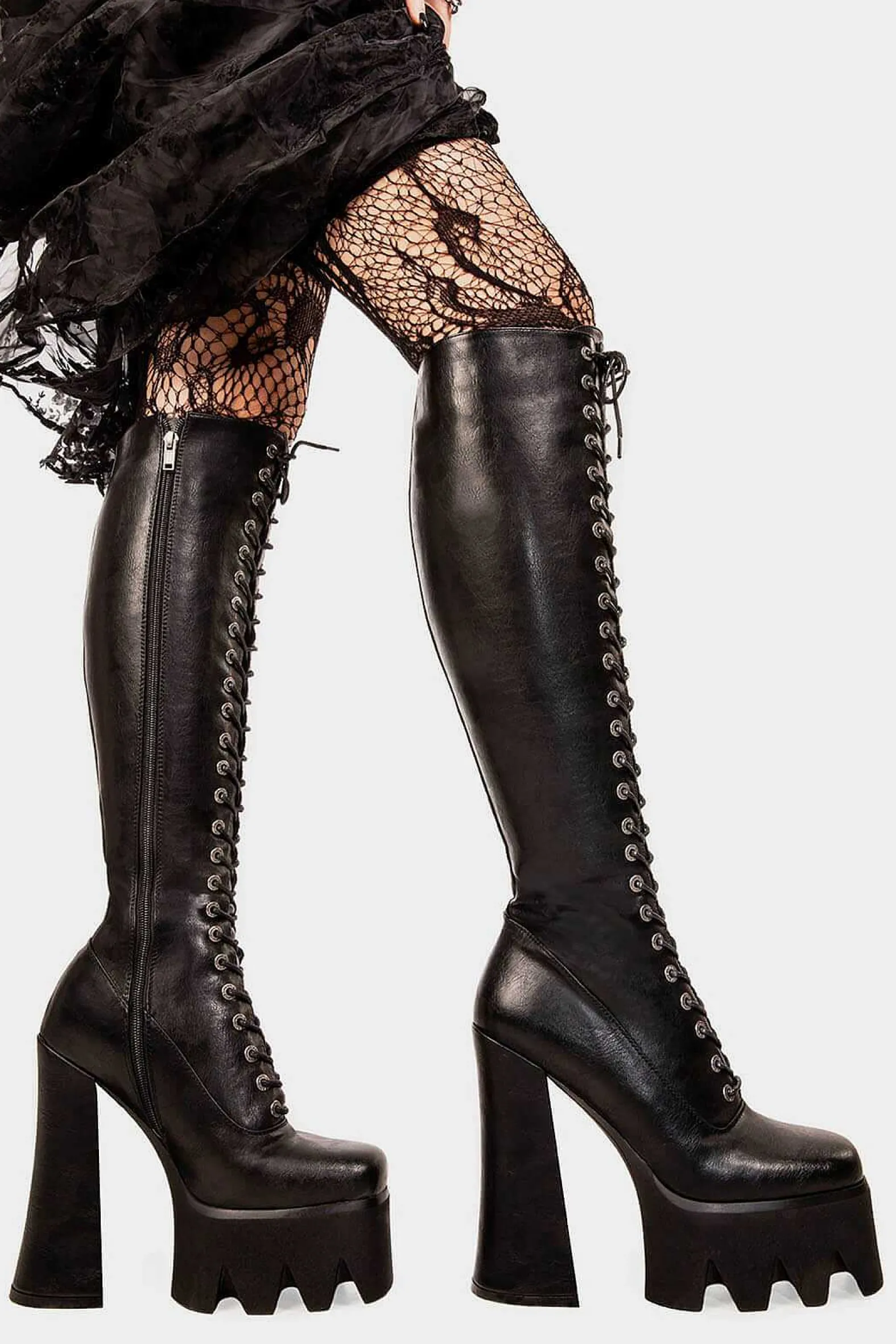 Lamoda Knee High>No Promises Platform Knee High Boots