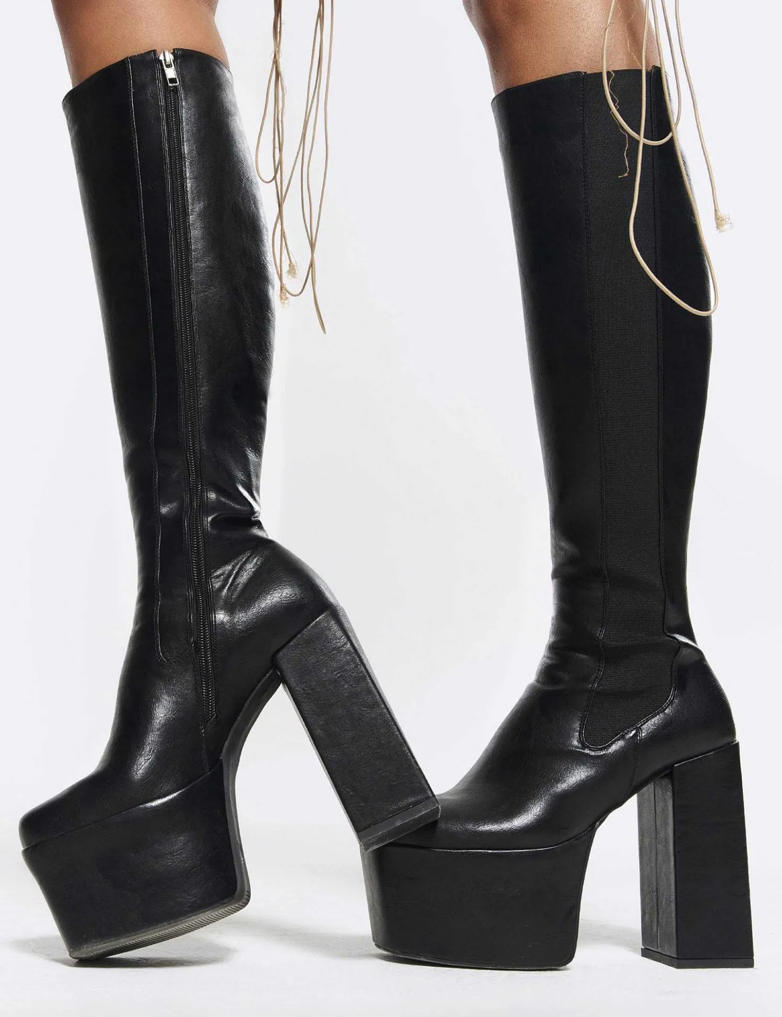 Lamoda Knee High>Obsession Wide Calf Platform Knee High Boots