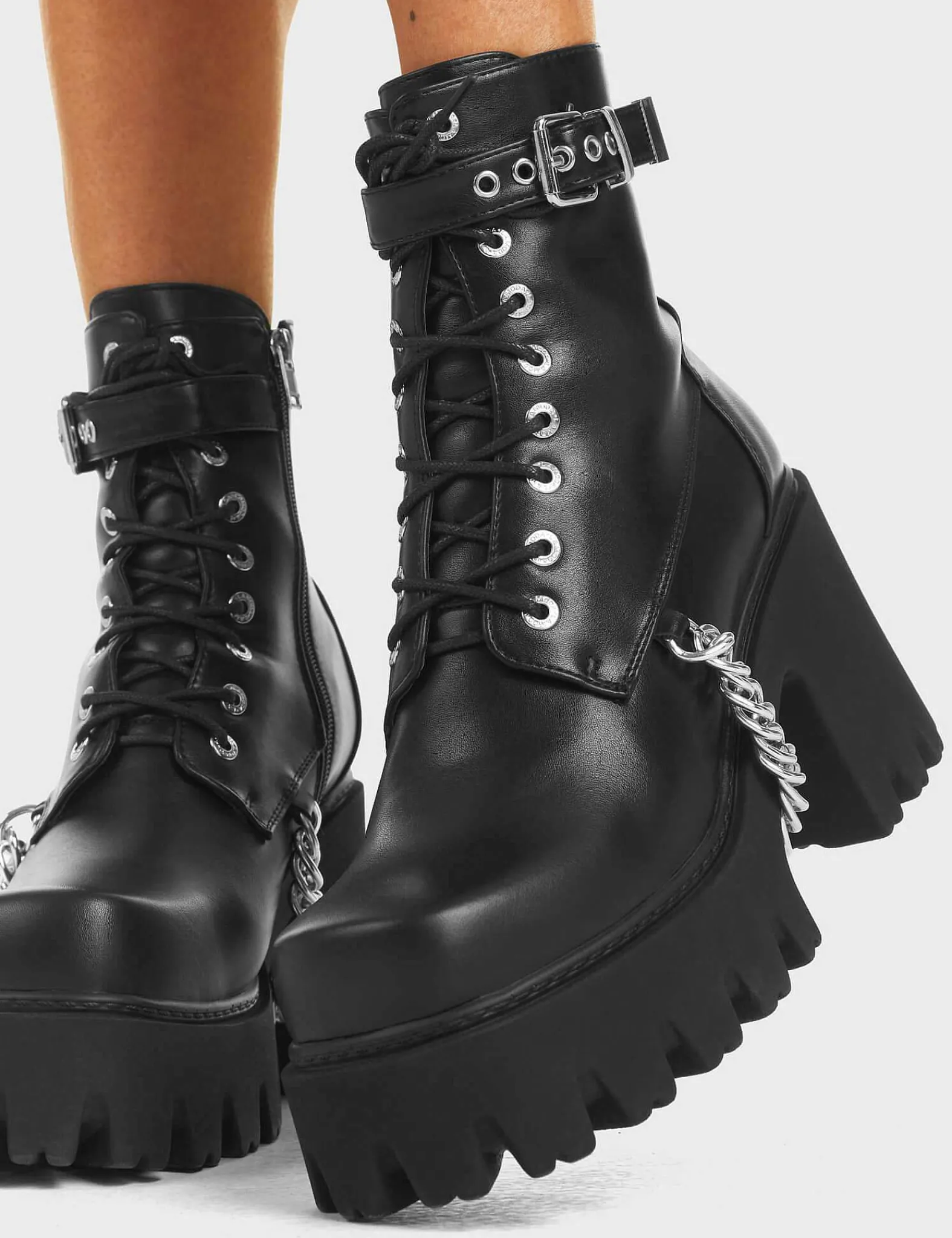 Lamoda Chunky>Play Hard Chunky Platform Ankle Boots