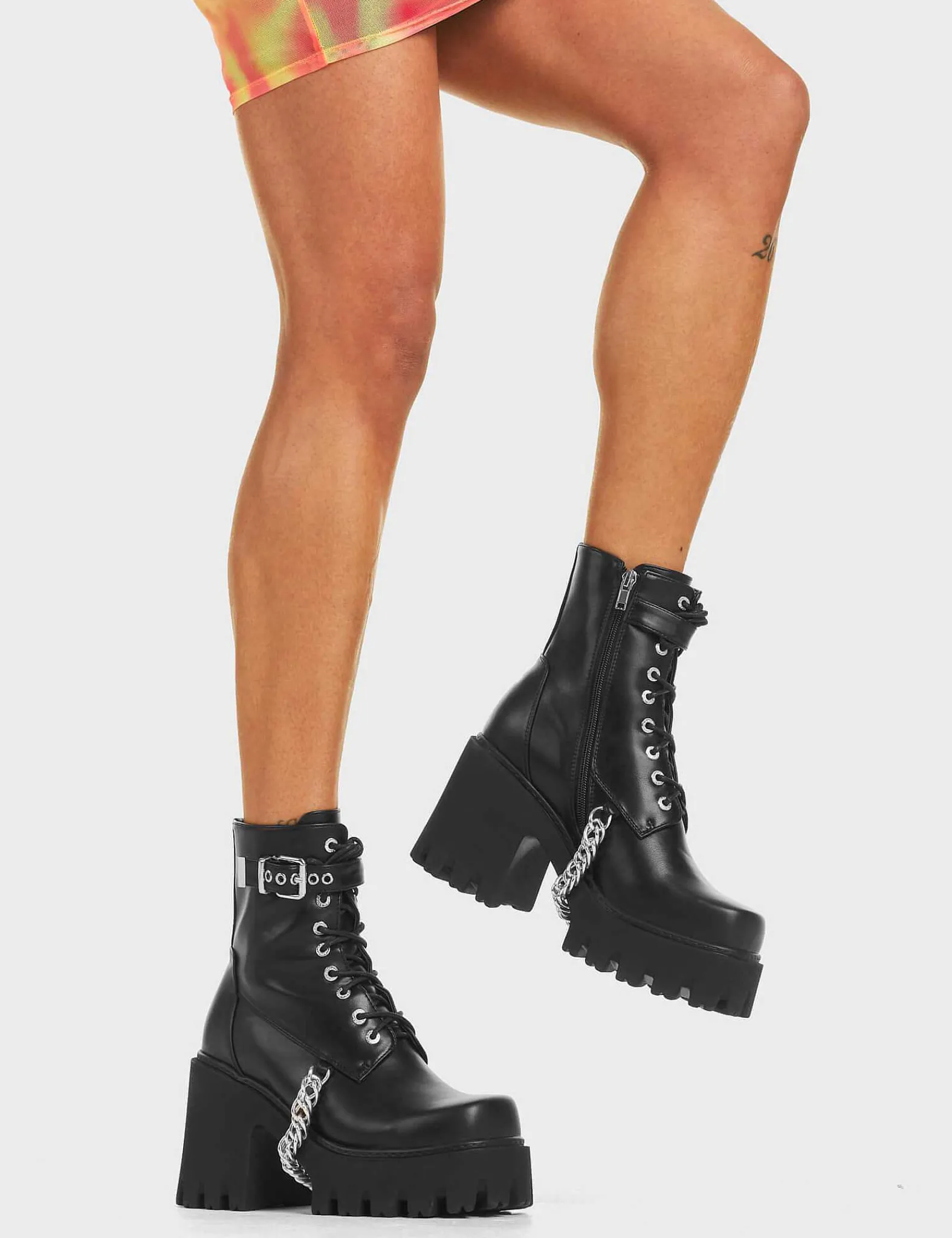 Lamoda Chunky>Play Hard Chunky Platform Ankle Boots