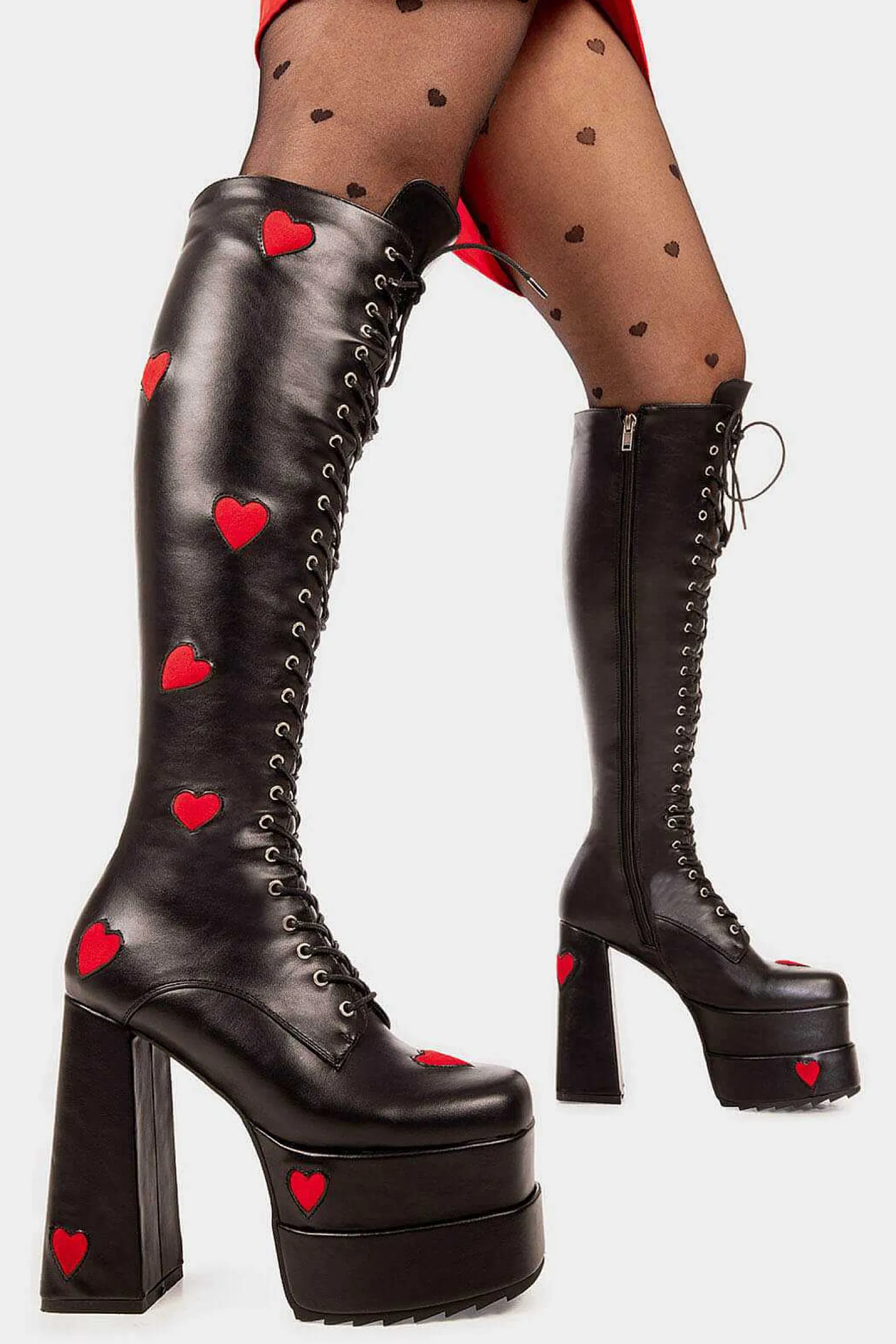 Lamoda Knee High>Pucker Up Platform Knee High Boots