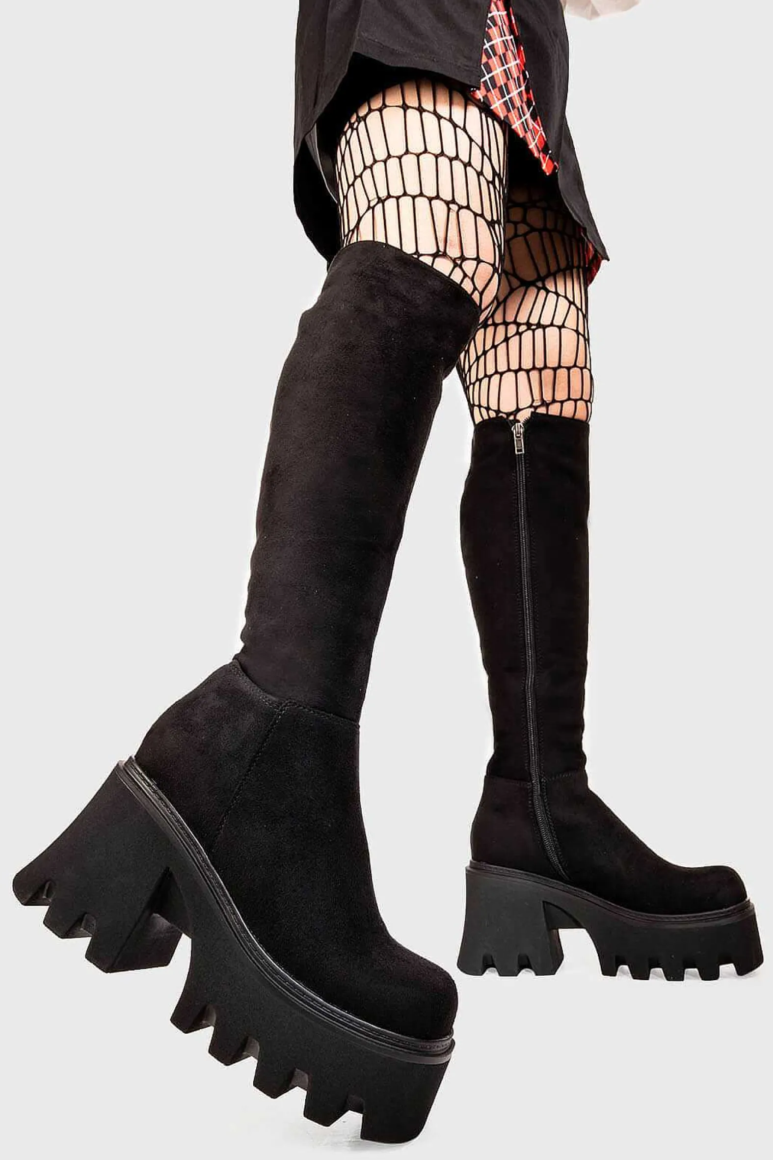 Lamoda Chunky>Ready Wide Calf Chunky Platform Knee High Boots