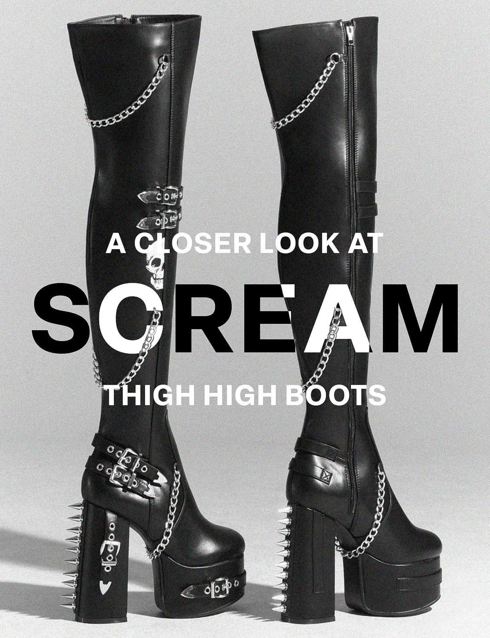 Lamoda Platform>Scream Wide Calf Platform Thigh High Boots