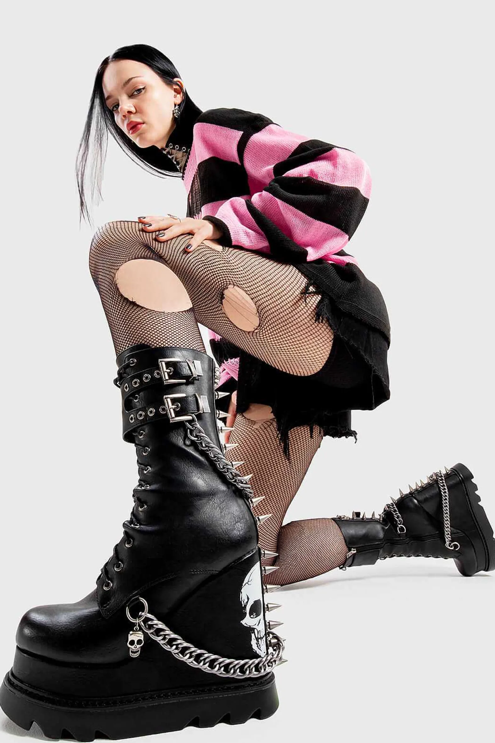 Lamoda Platform>She'S Dangerous Chunky Platform Ankle Boots