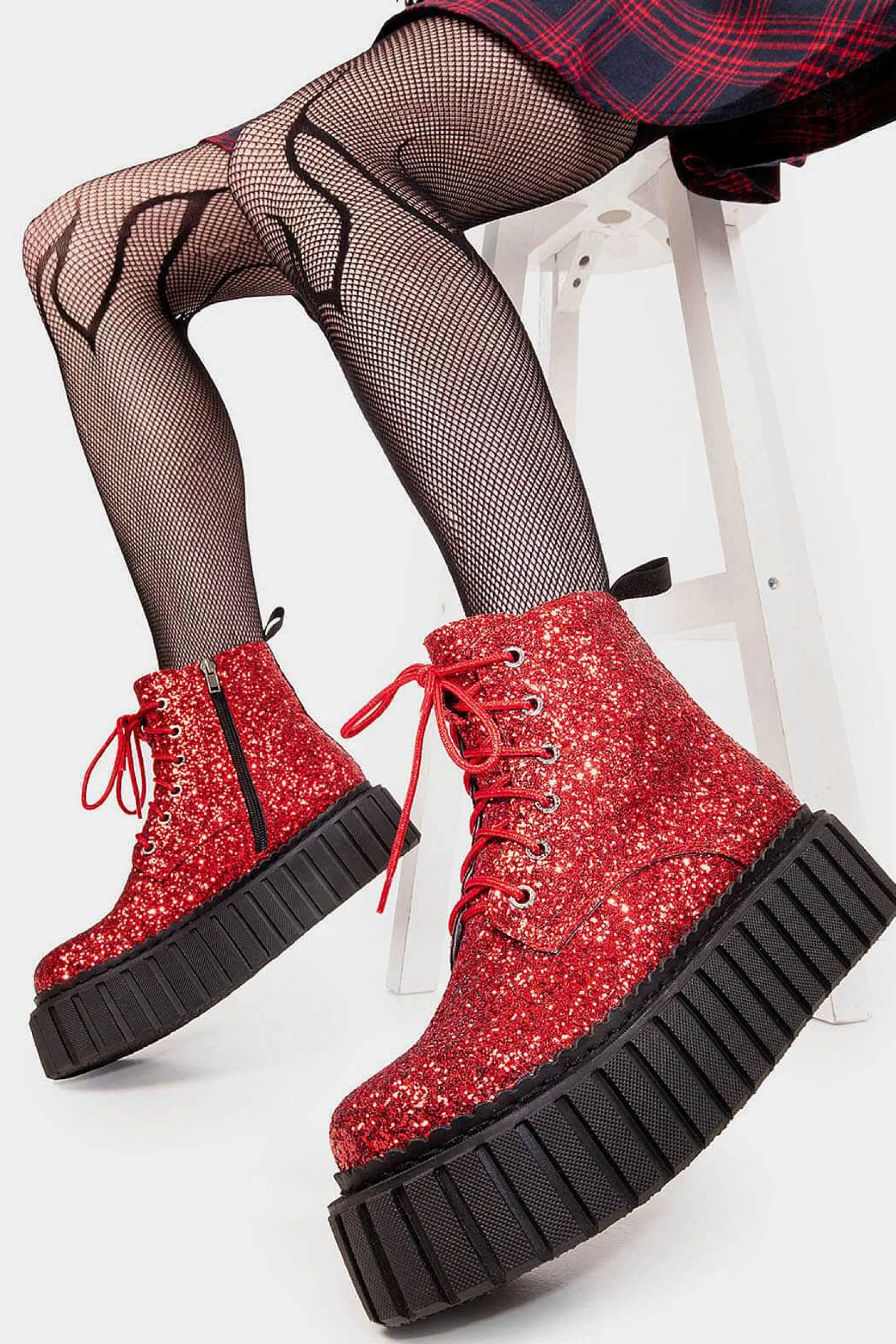 Lamoda Creepers>Shooting Star Chunky Ankle Creeper Boots