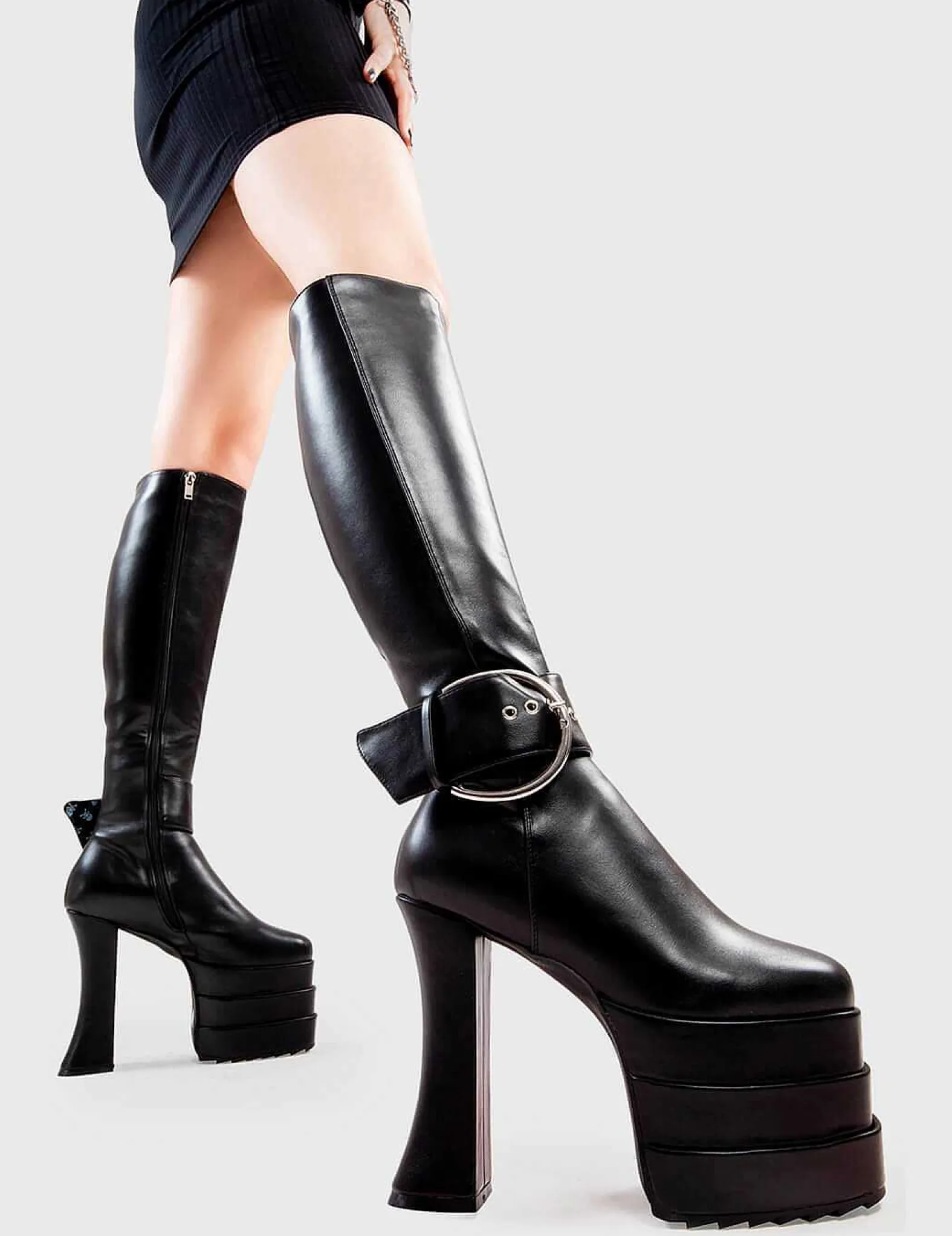 Lamoda Knee High>Short Term Loss Platform Knee High Boots