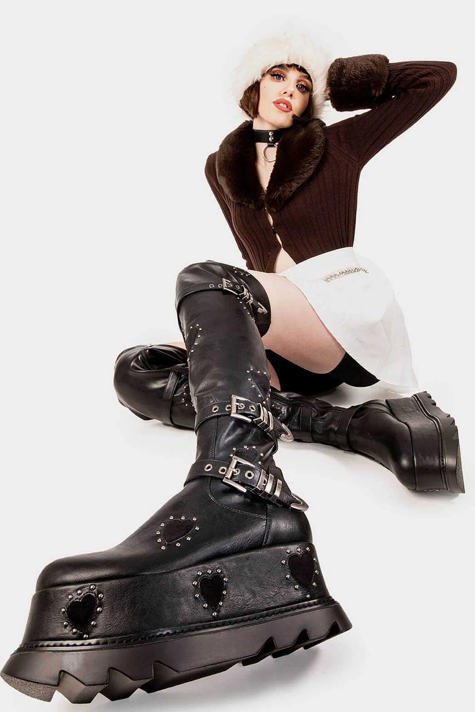 Lamoda Chunky>Sonnet Chunky Platform Thigh High Boots