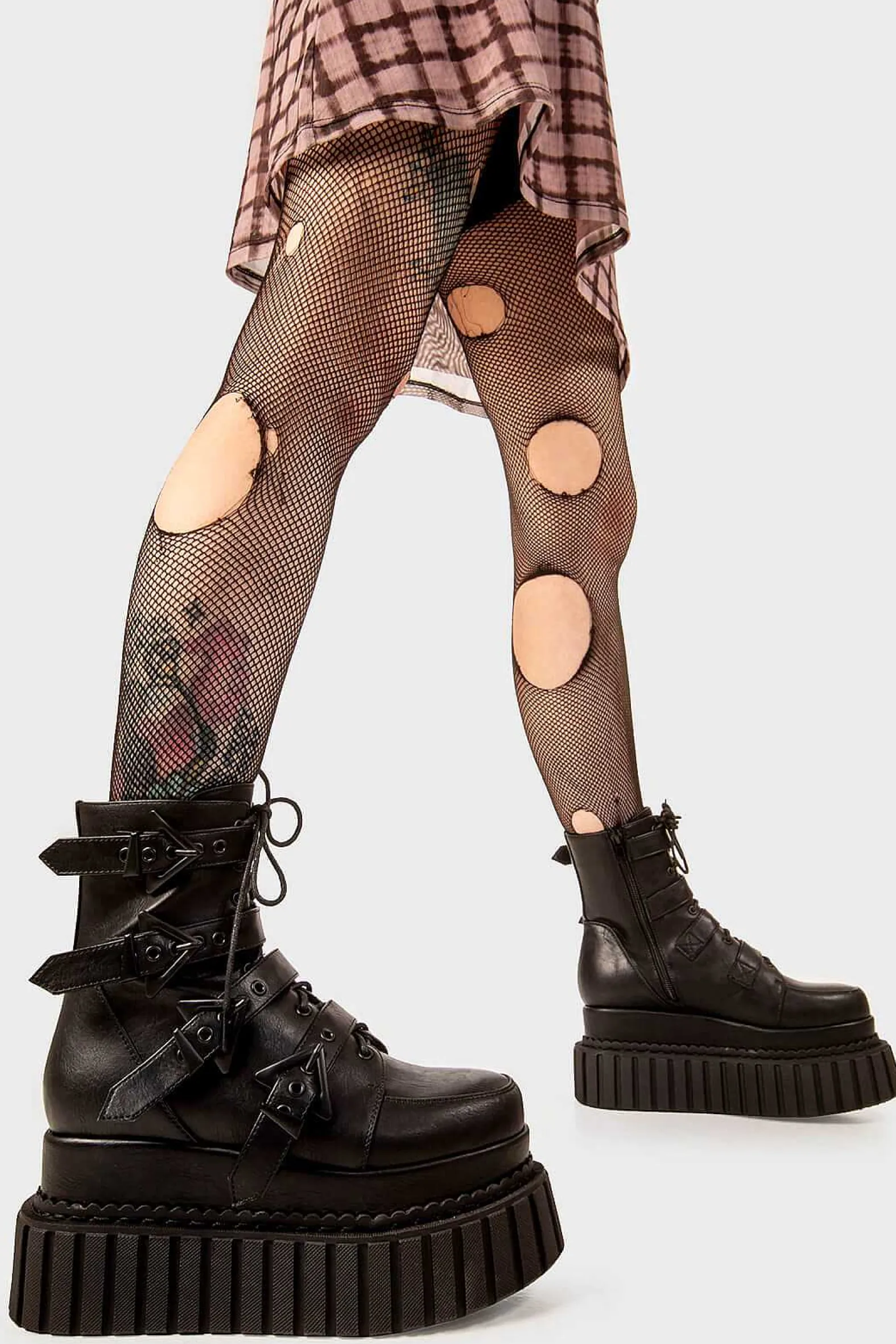 Lamoda Platform>Unstable Chunky Ankle Creeper Boots
